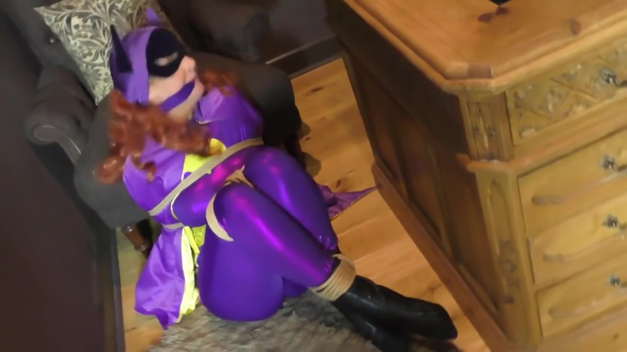 Superheroine Batgirl Captured Bound And Gagged
